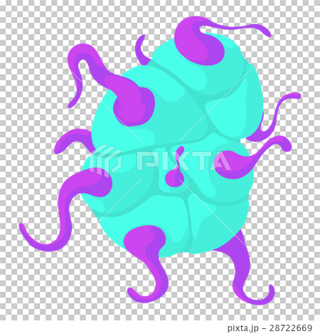 Spiral bacteria icon, cartoon style 28722669