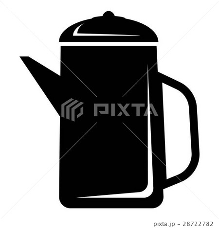 Metal kettle icon, simple style Metal kettle icon, simple style 28722782