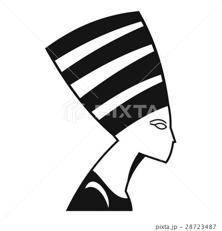 The head of the Egyptian queen icon, simple style 28723487