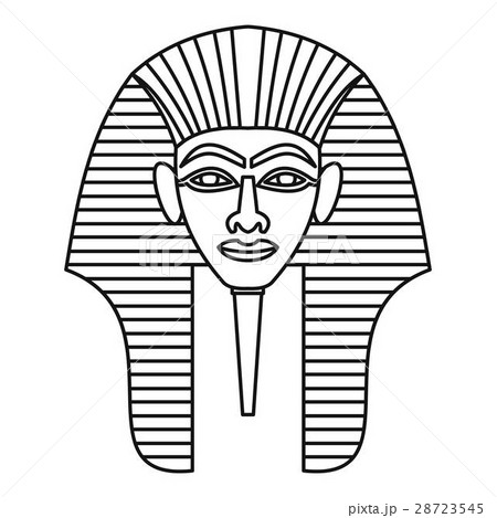 Egyptian pharaohs mask icon, outline style 28723545