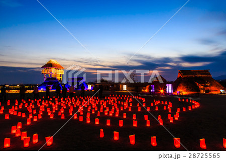 吉野ヶ里遺跡　光の響　ライトアップイベント 28725565