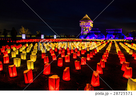 吉野ヶ里遺跡　光の響　ライトアップイベント 28725571