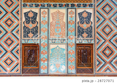Detail of decorations on Palace of Sheki Khans Detail of decorations on Palace of Sheki Khans 28727071