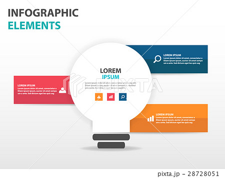 colorful Infographics elements light bulb template colorful Infographics elements light bulb template 28728051