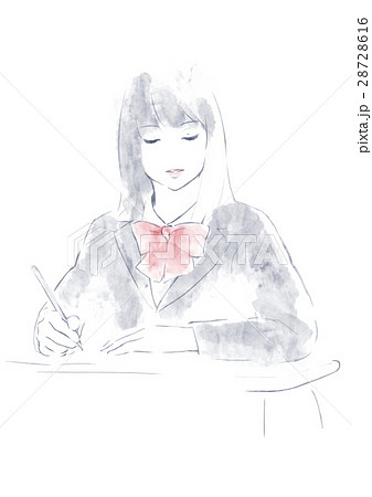 ノートを取る女子 ノートを取る女子 28728616