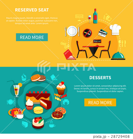 Cafe Horizontal Banners Set 28729408