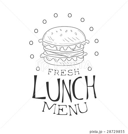 Business lunch top view frame. Food menu design. Vintage hand drawn sketch  vector illustration. Stock Vector | Adobe Stock
