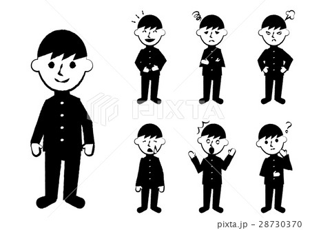 男子学生 表情 全身 セット 男子学生 表情 全身 セット 28730370