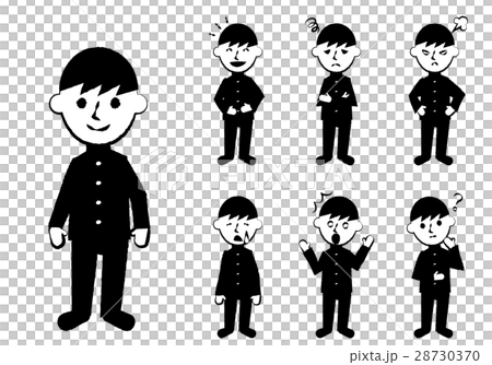 男子学生 表情 全身 セット 男子学生 表情 全身 セット 28730370