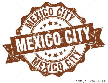Mexico City round ribbon seal 28731311