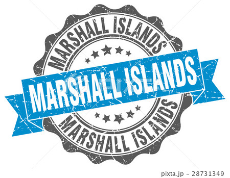 Marshall Islands round ribbon seal Marshall Islands round ribbon seal 28731349