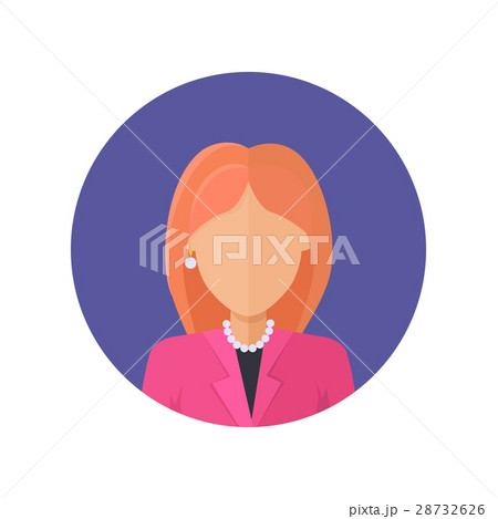 Woman Character Avatar Vector in Flat Design. 28732626