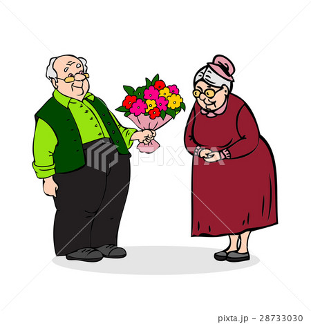 Happy elderly couple. Old man with Happy elderly couple. Old man with 28733030