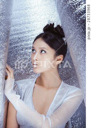 Creative art make-up and hairstyle. Portrait of Creative art make-up and hairstyle. Portrait of 28733968