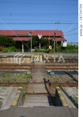 函館本線　木造駅舎　石谷(いしや)駅 28734704