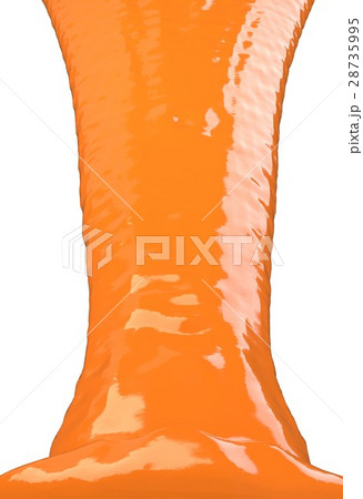 flowing caramel isolated on white 3d illustration 28735995