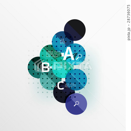 Vector circle bubbles modern geometric background 28736075