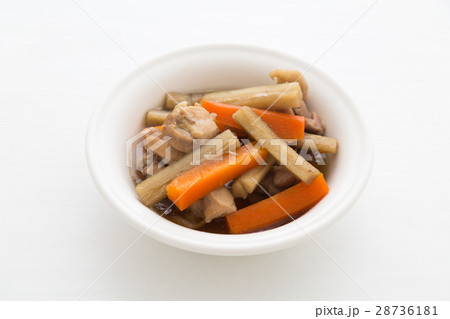 鶏肉と牛蒡と人参の煮物 28736181