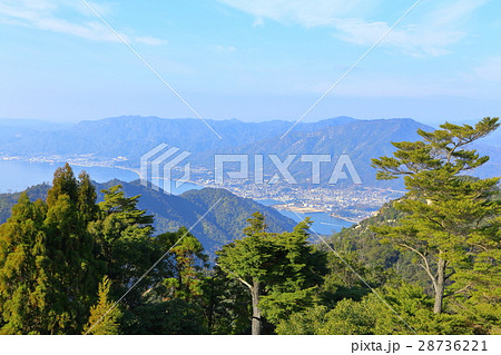 広島県・宮島　弥山山頂からの景色 28736221