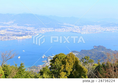 広島県・宮島 弥山山頂からの景色 広島県・宮島 弥山山頂からの景色 28736224