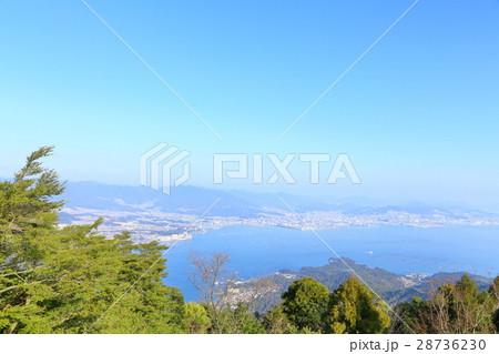 広島県・宮島　弥山山頂からの景色 28736230