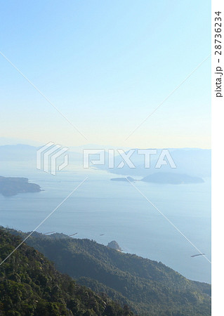 広島県・宮島　弥山山頂からの景色 28736234
