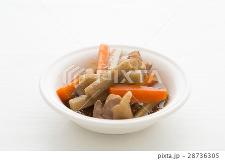 鶏肉と牛蒡と人参の煮物 28736305