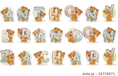 Names for boys Anthony, Brandon, Zachary made 28738071