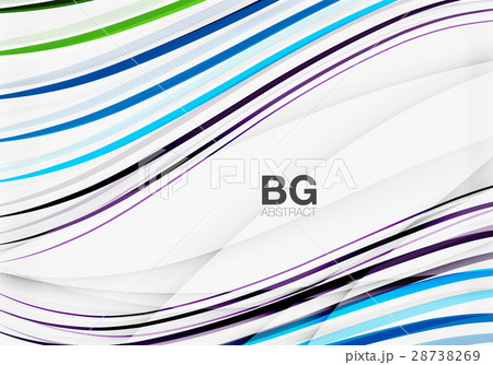 Wave lines abstract background 28738269