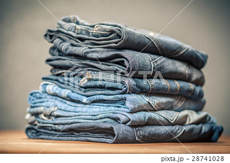 Pile of jeans 28741028