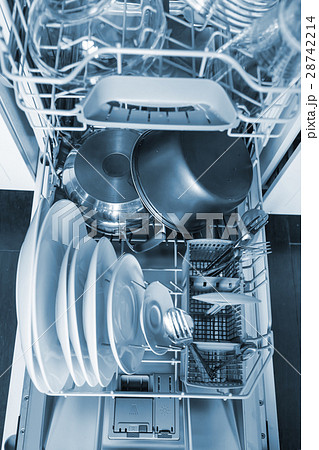 Open dishwasher machine 28742214