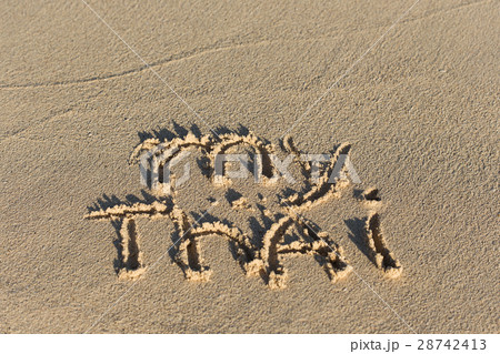 Inscription My Thai on sandy beach 28742413
