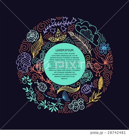 Bright frame for your text. Summer patterns. Bright frame for your text. Summer patterns. 28742481