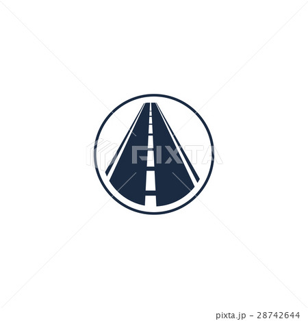 Isolated abstract highway element in circle logo 28742644