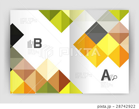 Minimalistic square brochure or leaflet business Minimalistic square brochure or leaflet business 28742922