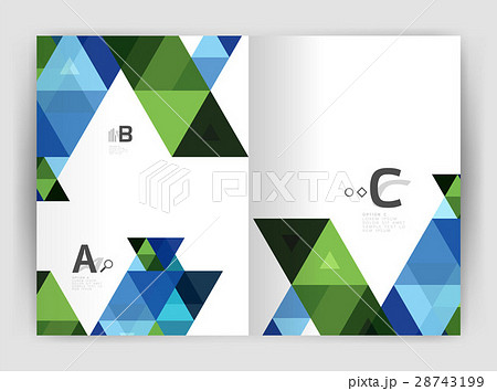 Abstract background with color triangles, annual 28743199