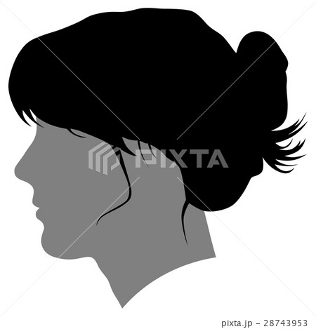 silhouette of a woman in profile 28743953