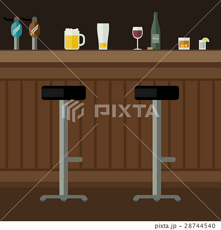 Bar interior with counter. 28744540