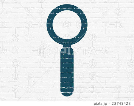 Data concept: Search on wall background 28745428