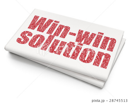 Finance Concept Win Win Solution On Blankのイラスト素材
