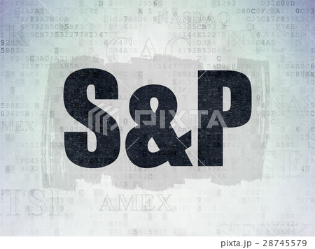 Stock market indexes concept: S&P on Digital Data 28745579