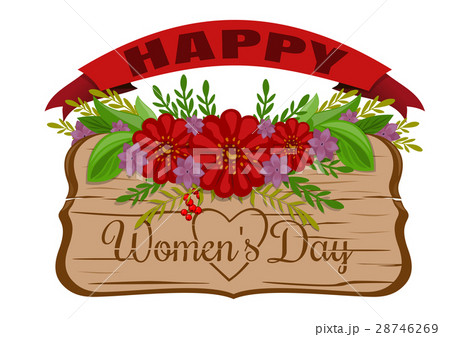 Happy Womens Day. March 8. Holiday card 28746269
