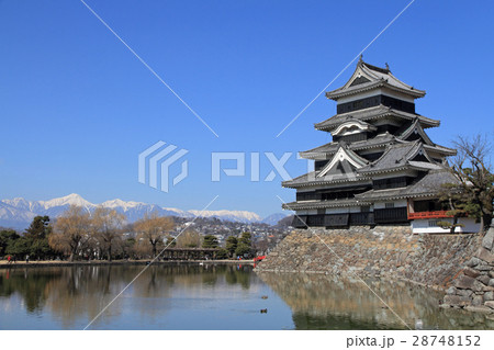 松本城と北アルプス 28748152