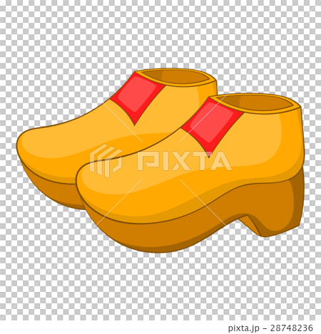 Wooden shoe icon, cartoon style 28748236