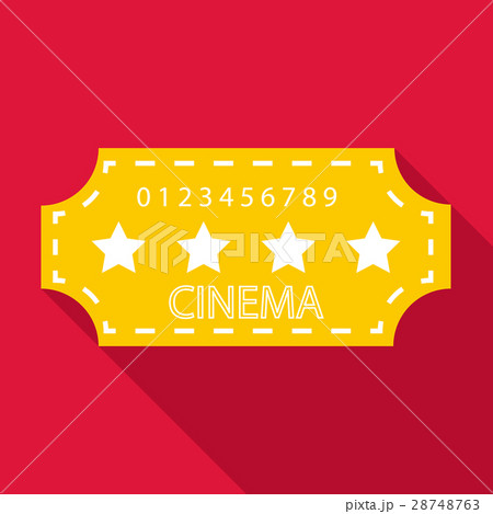 Cinema emblem icon, flat style 28748763