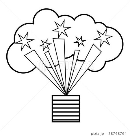 Bright firework icon, outline style 28748764