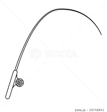 Fishing rod icon, outline styleのイラスト素材 [28748841] - PIXTA