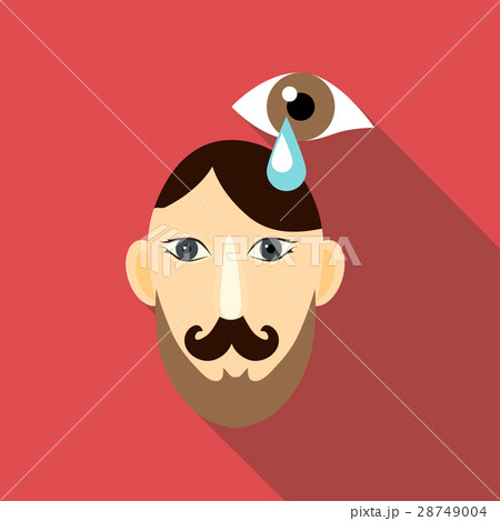 Sorrow icon, flat style 28749004