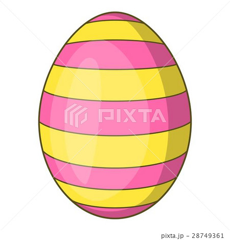 Round easter egg icon, cartoon style 28749361