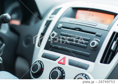 close up of car dashboard or onboard computer close up of car dashboard or onboard computer 28749753